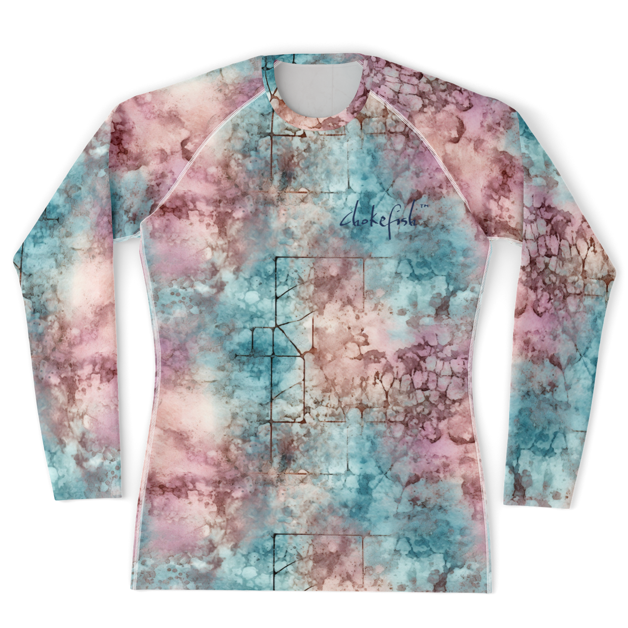 Chokefish™ Long Sleeve Rashguard Acid-Wash Men's Shirt-003