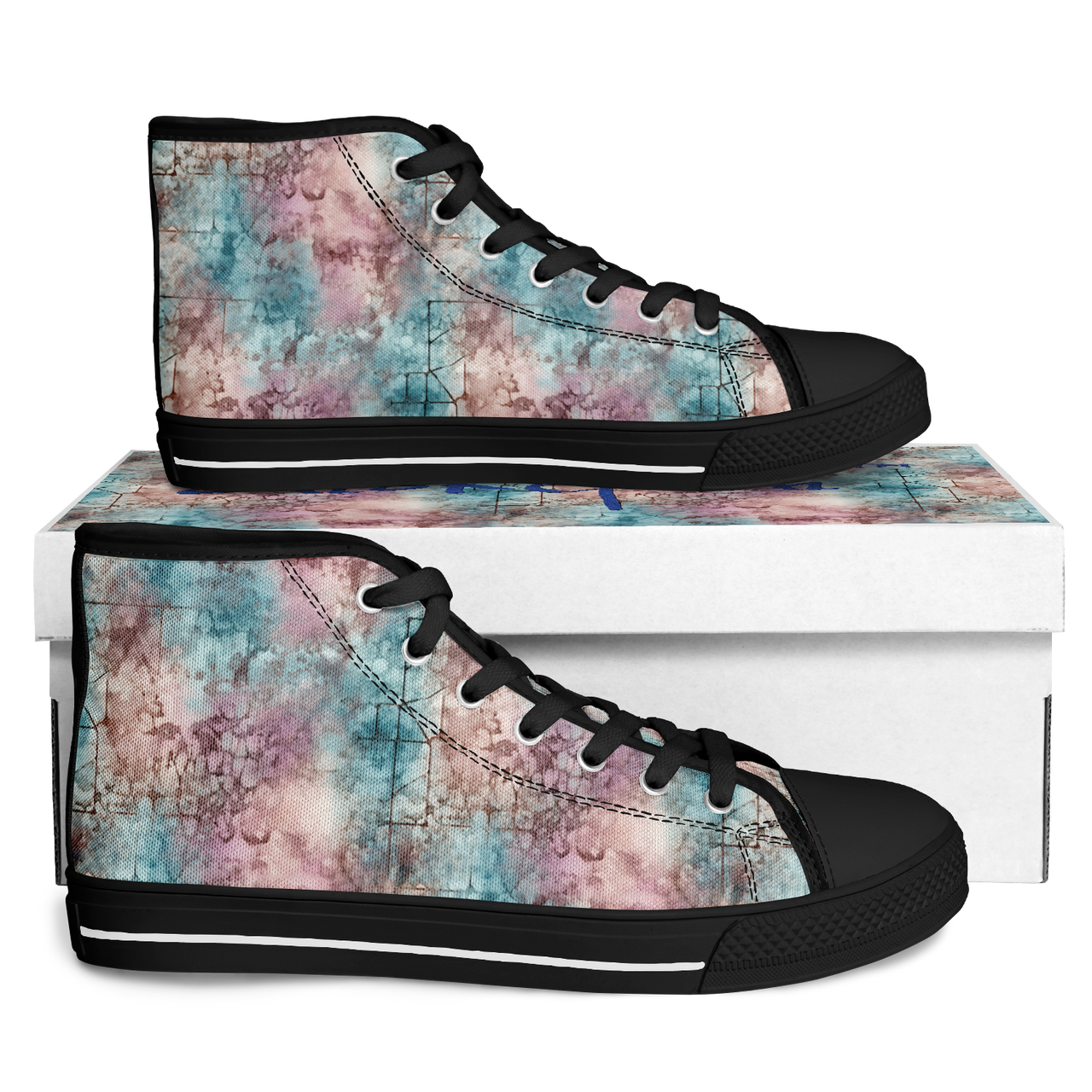 Chokefish™ Urban Peak Retro High Tops-Acid-Wash-003-2