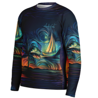 Chokefish™ Long Sleeve Every Day All Weather Trees&Boats Shirt Men's-006