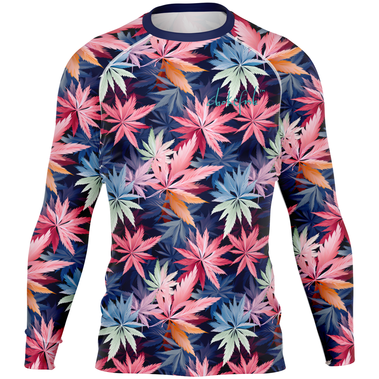 Chokefish™ Long Sleeve Rashguard Cannabis Men's Shirt-001