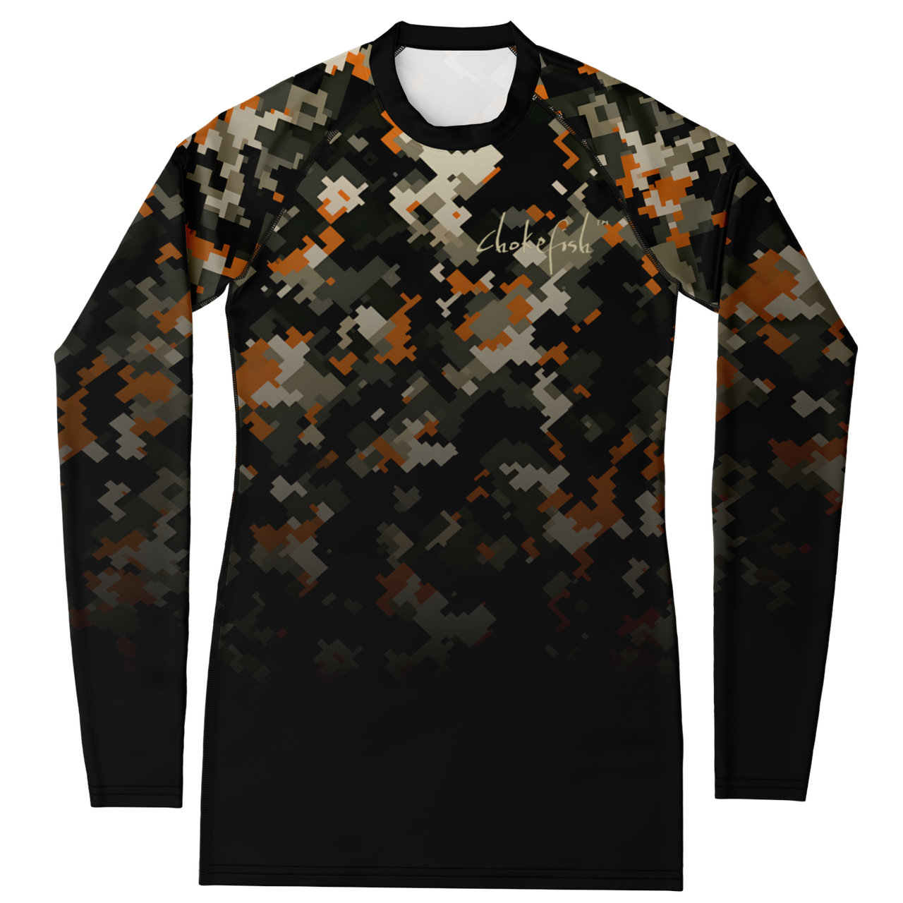 Chokefish™ Long Sleeve Rashguard Camouflage Woman's Shirt-016