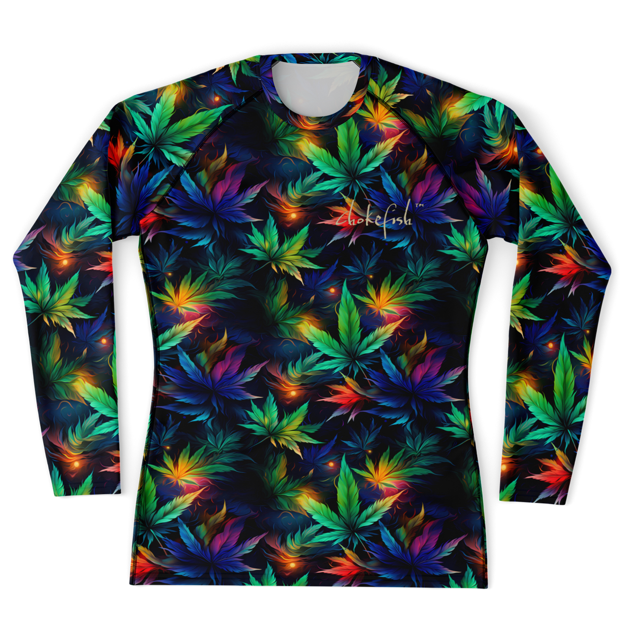 Chokefish™ Long Sleeve Rashguard Cannabis Men's Shirt-003