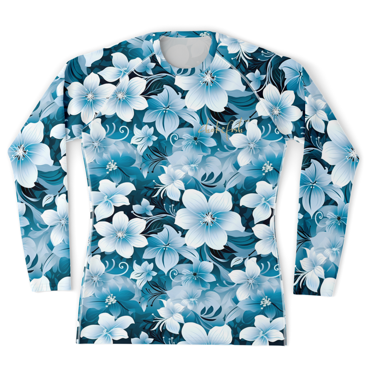 Chokefish™ Long Sleeve Rashguard Floral Men's Shirt-009