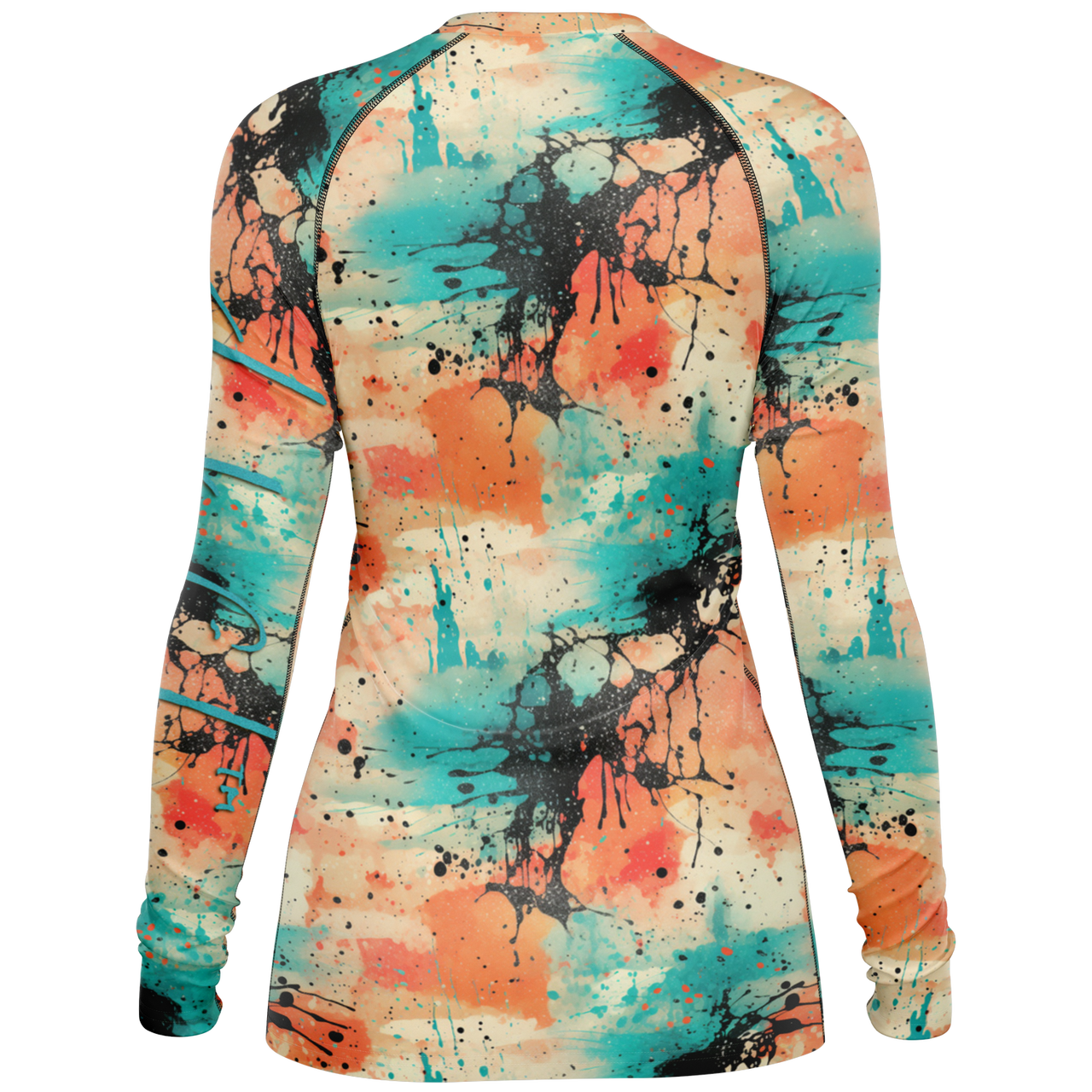 Chokefish™ Long Sleeve Rashguard Acid-Wash Woman's Shirt-002