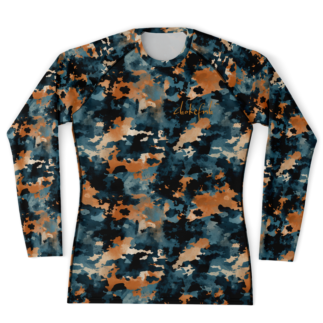 Chokefish™ Long Sleeve Rashguard Acid-Wash Men's Shirt-009