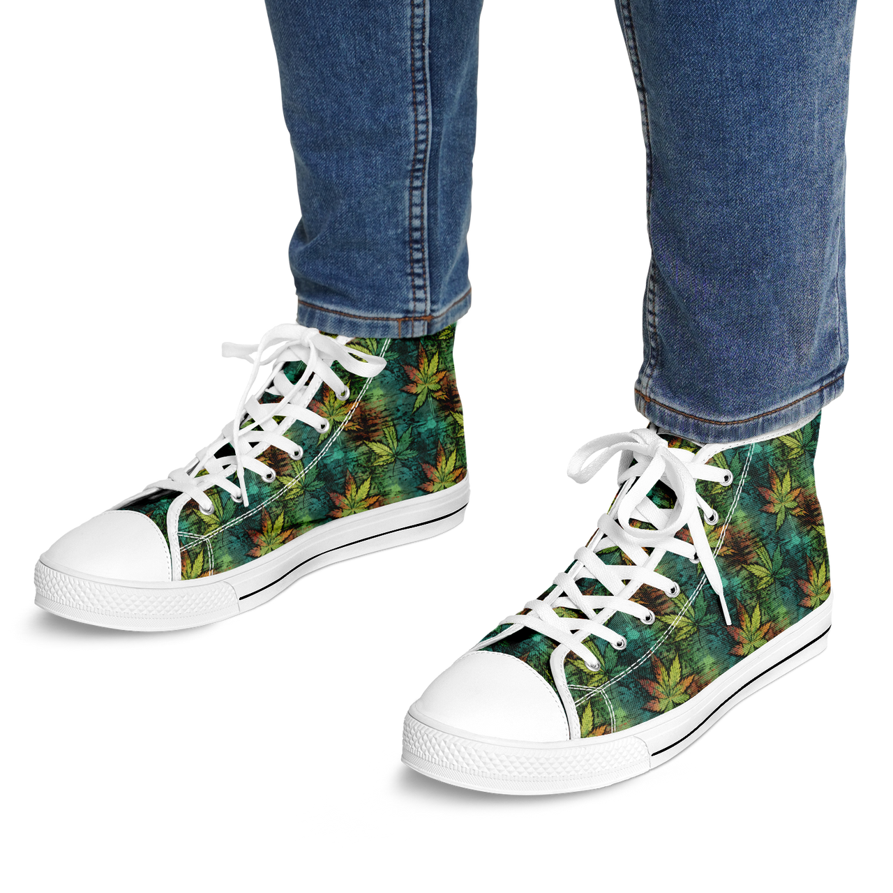 Chokefish™ Urban Peak Retro High Tops-Cannabis-003