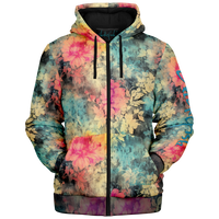 Chokefish™ Microfleece Zip-Up Hoodie Acid-Wash Colors-009B