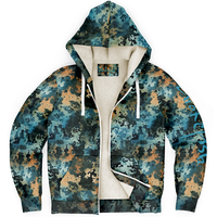 Chokefish™ Microfleece Zip-Up Hoodie Acid-Wash Colors-004