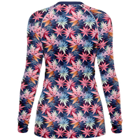 Chokefish™ Long Sleeve Rashguard Cannabis Woman's Shirt-001