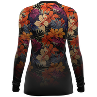 Chokefish™ Long Sleeve Rashguard Floral Woman's Shirt-007-2