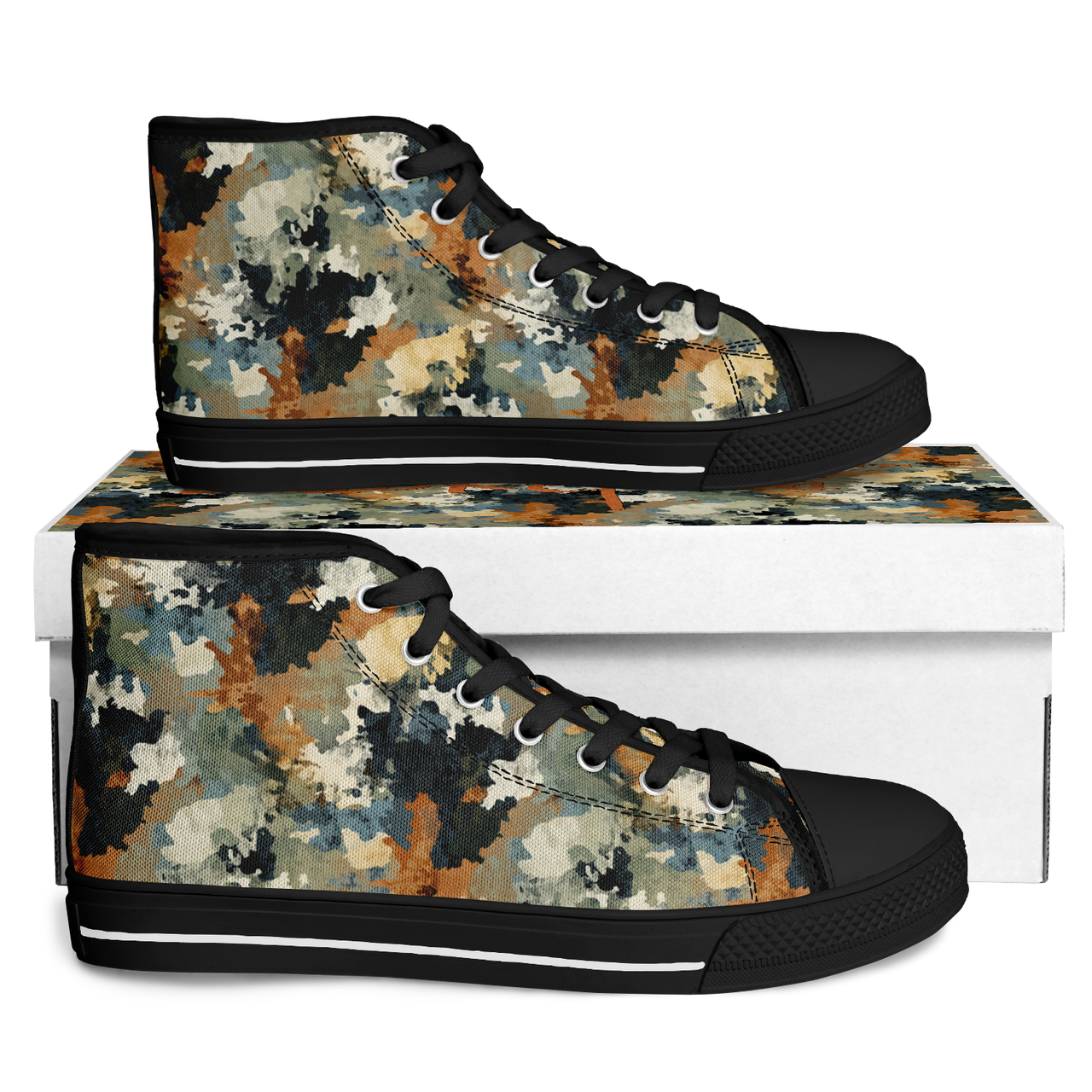 Chokefish™ Urban Peak Retro High Tops-Acid-Wash-011-2