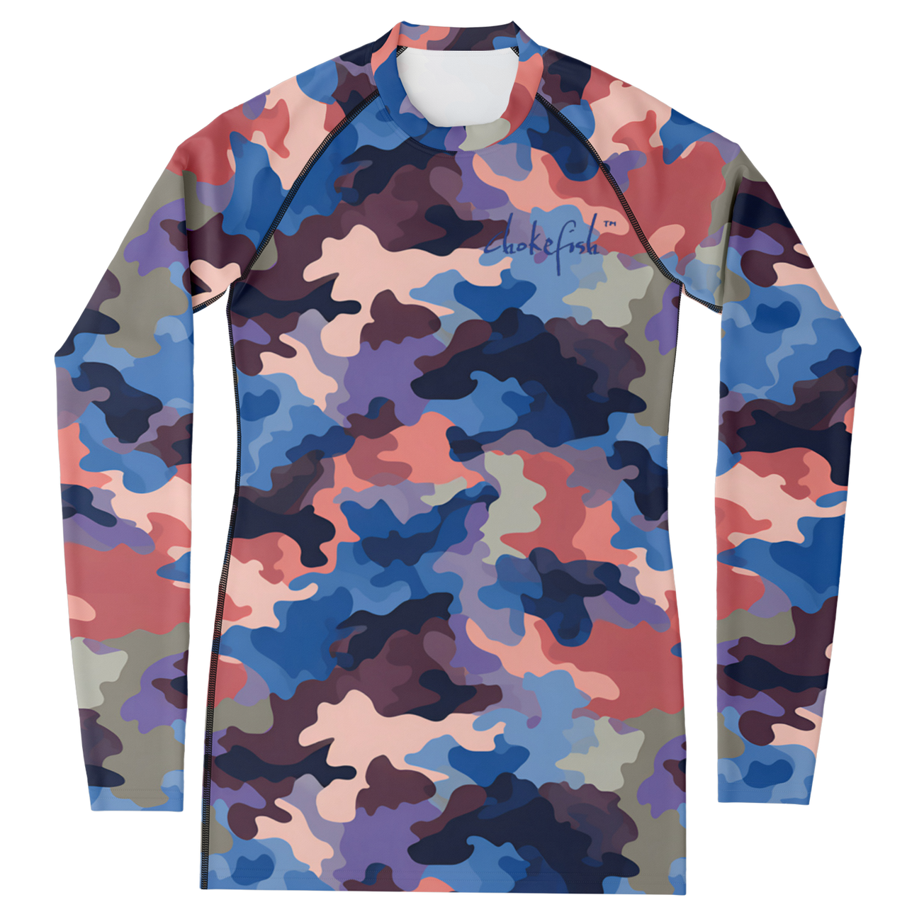 Chokefish™ Long Sleeve Rashguard Camouflage Woman's Shirt-007