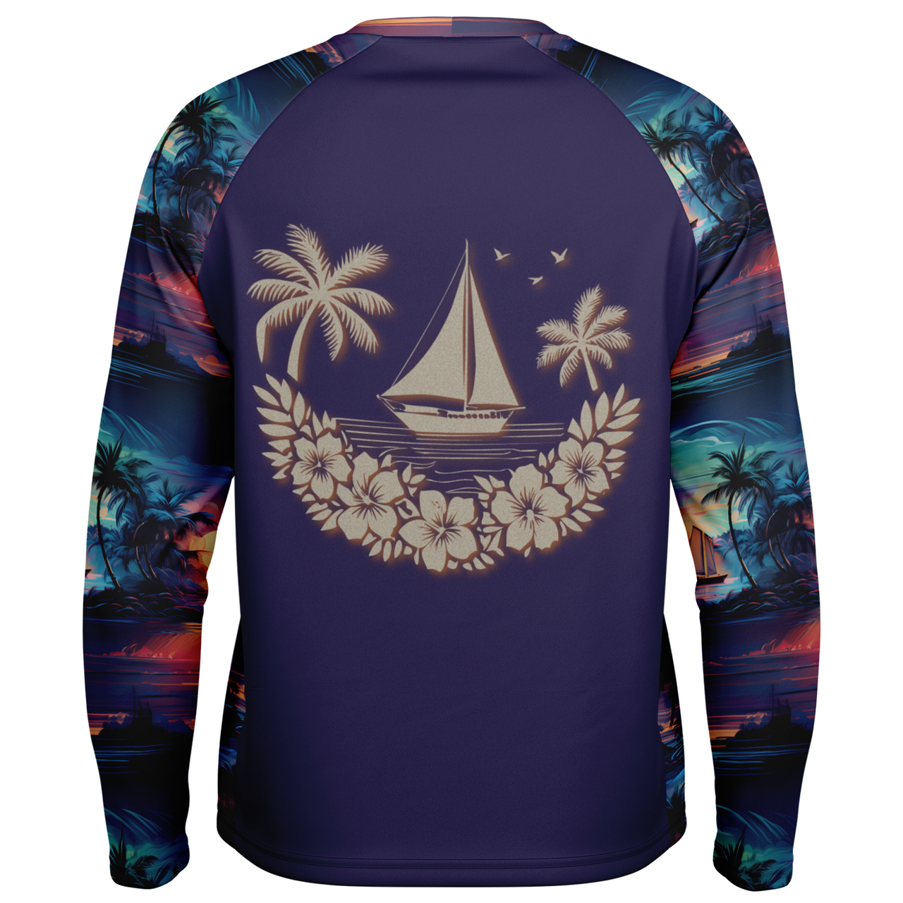 Chokefish™ Long Sleeve Every Day All Weather Trees&Boats Shirt Men's-004-Special-Edition