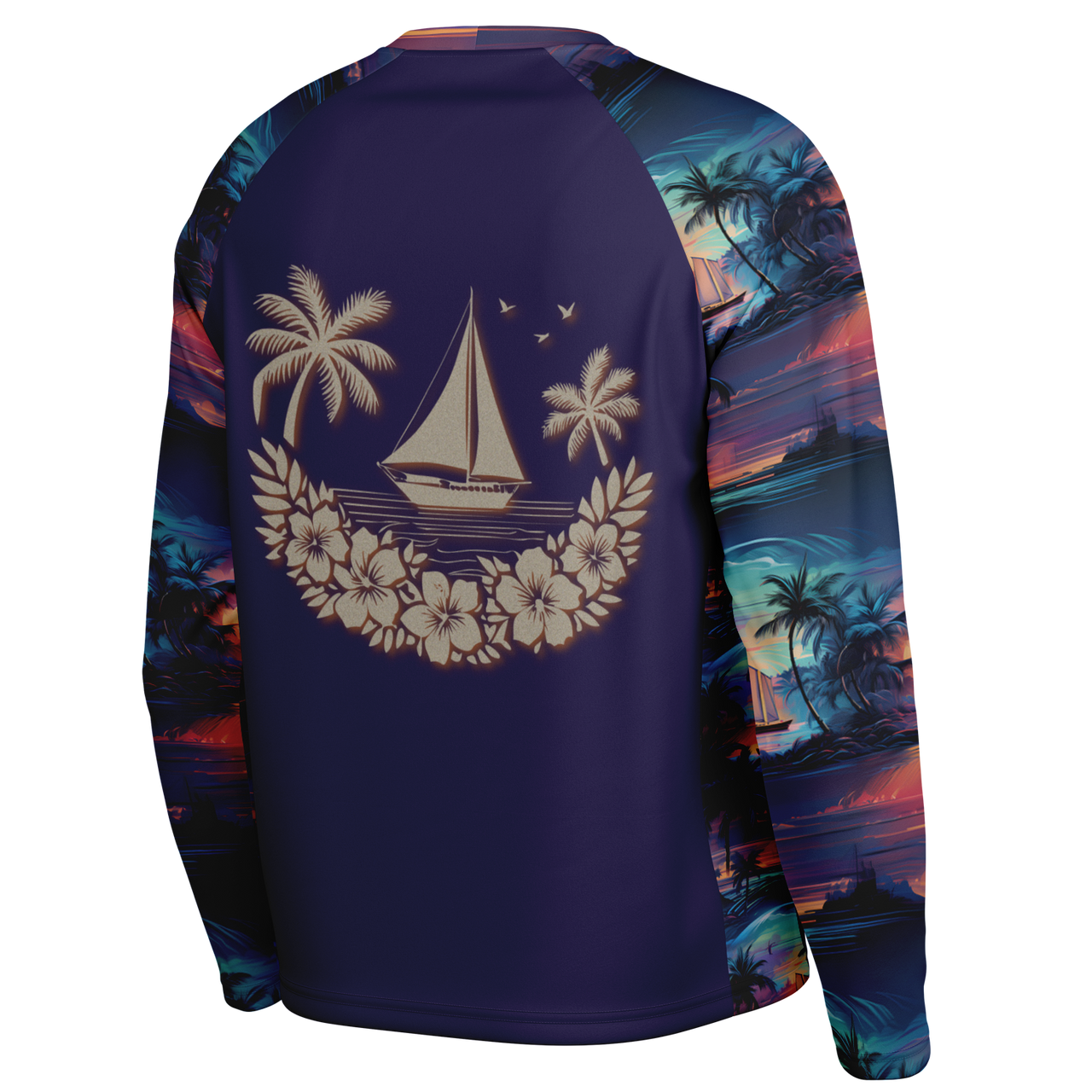 Chokefish™ Long Sleeve Every Day All Weather Trees&Boats Shirt Men's-004-Special-Edition