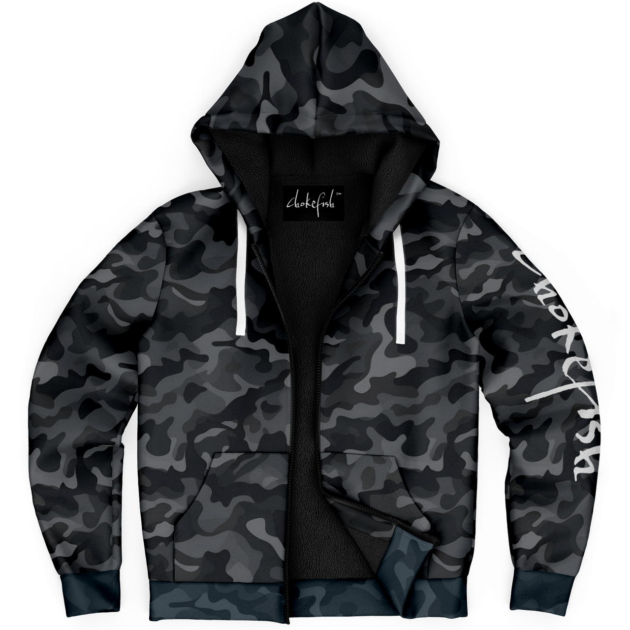 Chokefish™ Microfleece Zip-Up Hoodie Camouflage-006B