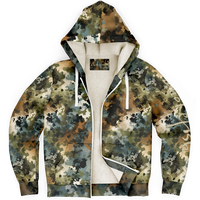 Chokefish™ Microfleece Zip-Up Hoodie Acid-Wash Colors-016