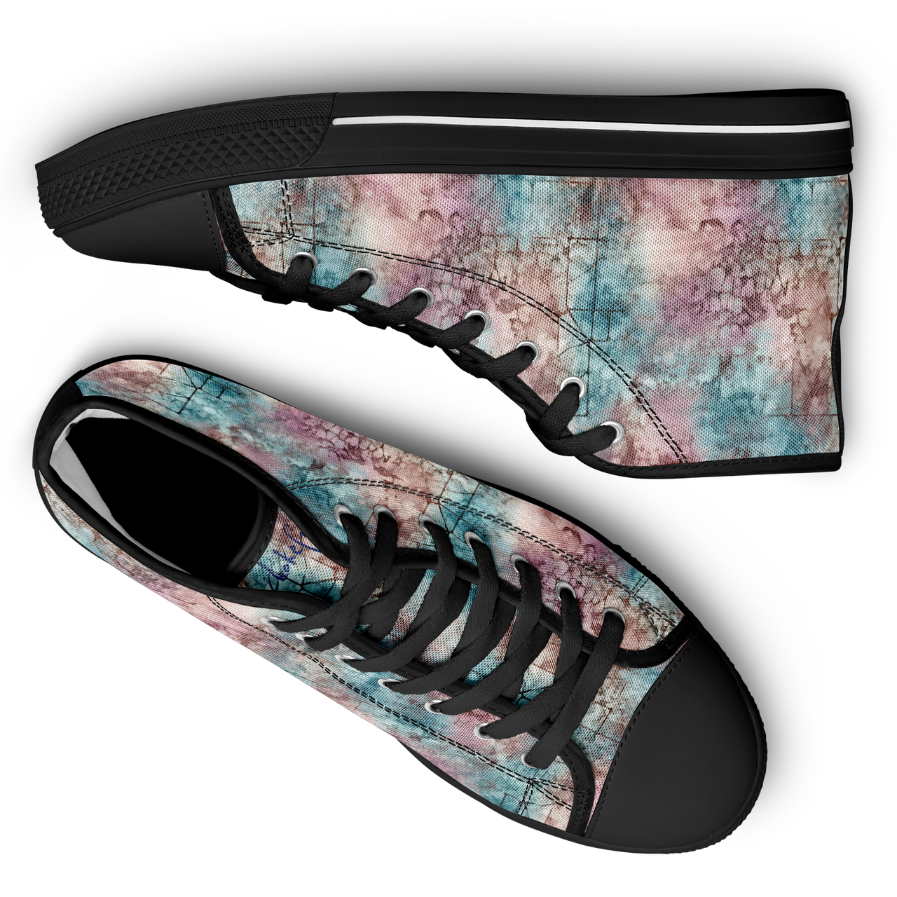 Chokefish™ Urban Peak Retro High Tops-Acid-Wash-003-2