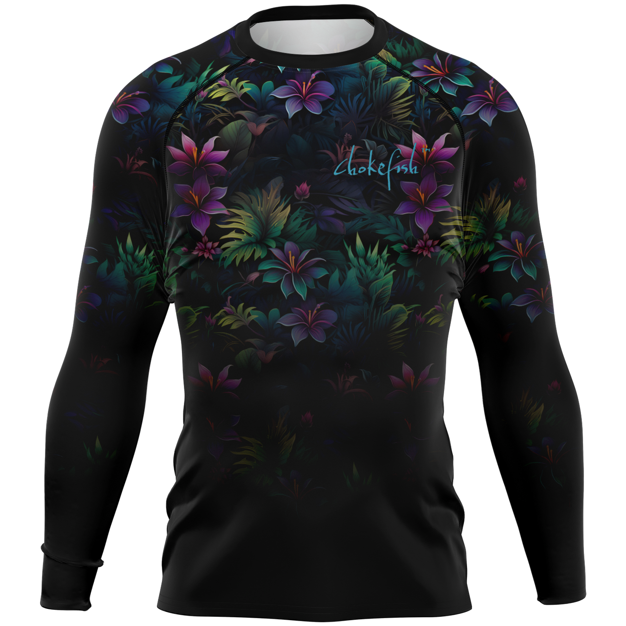 Chokefish™ Long Sleeve Rashguard Floral Men's Shirt-003