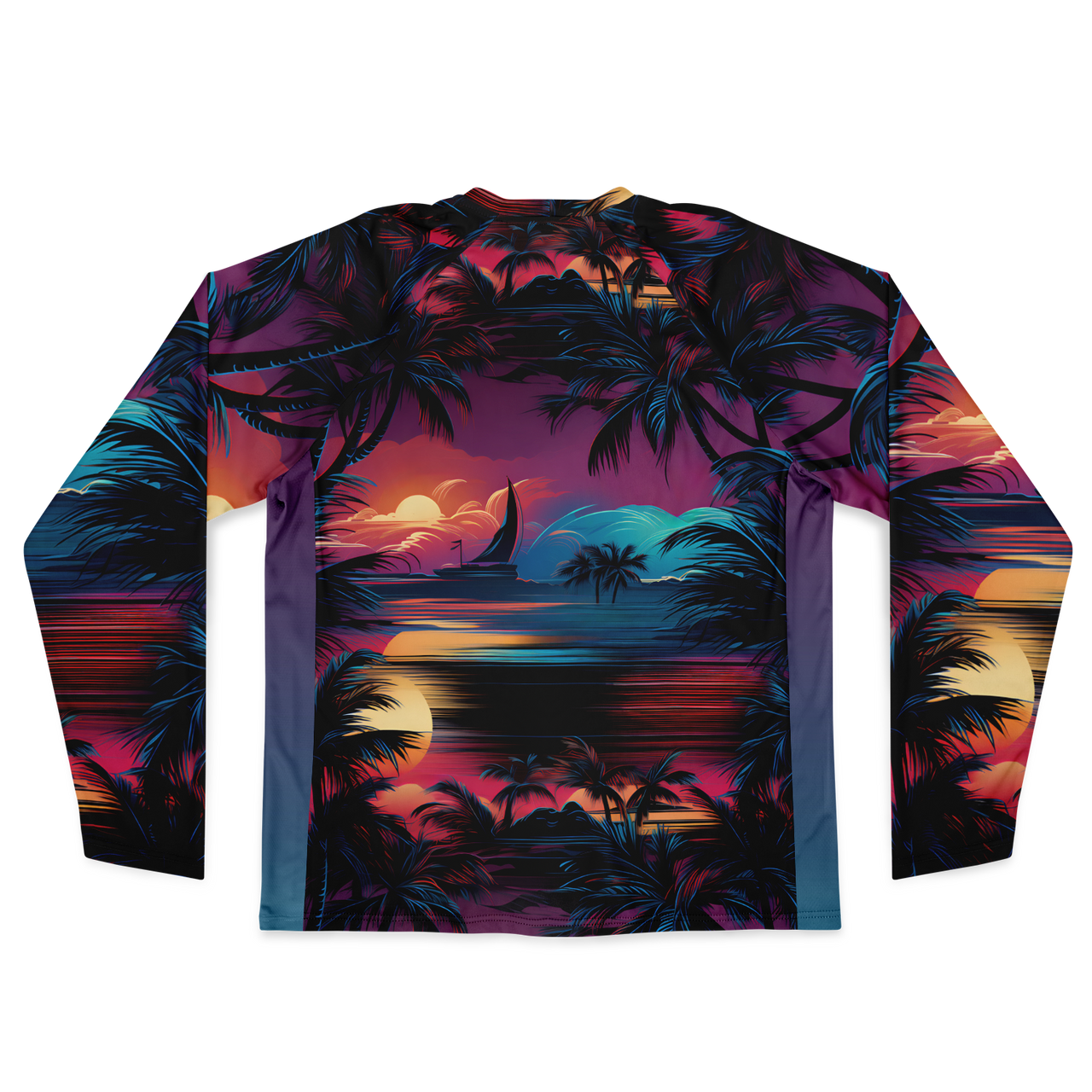 Chokefish™ Long Sleeve Every Day All Weather Trees&Boats Shirt Men's-010