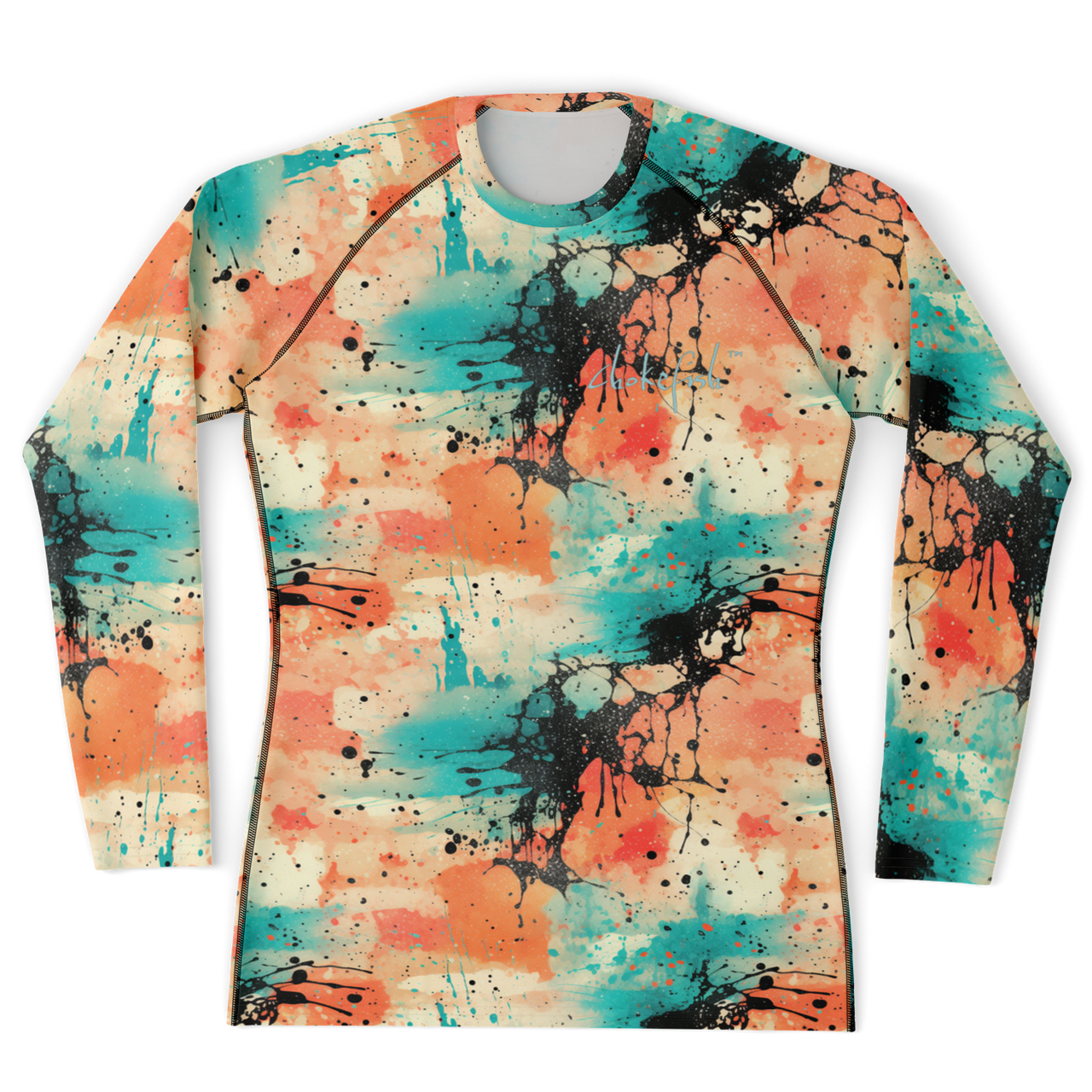 Chokefish™ Long Sleeve Rashguard Acid-Wash Men's Shirt-002