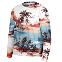 Chokefish™ Long Sleeve Every Day All Weather Trees&Boats Shirt Men's-001