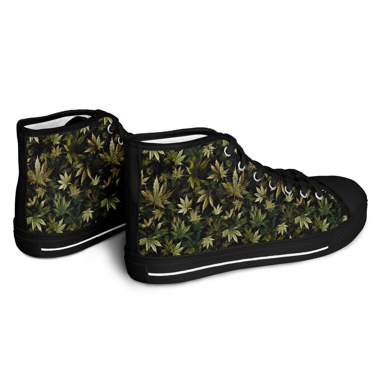 Chokefish™ Urban Peak Retro High Tops-Cannabis-007-2