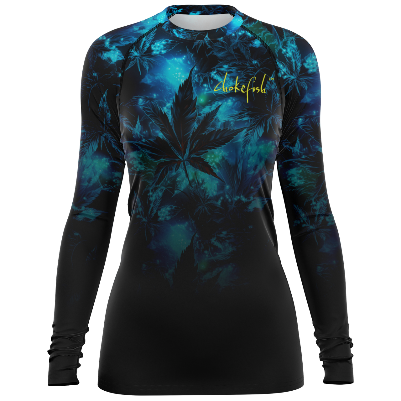Chokefish™ Long Sleeve Rashguard Cannabis Woman's Shirt-008