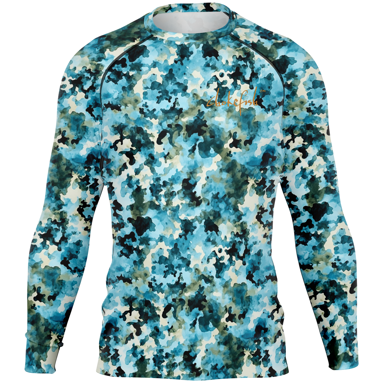 Chokefish™ Long Sleeve Rashguard Acid-Wash Men's Shirt-013