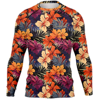 Chokefish™ Long Sleeve Rashguard Floral Men's Shirt-007