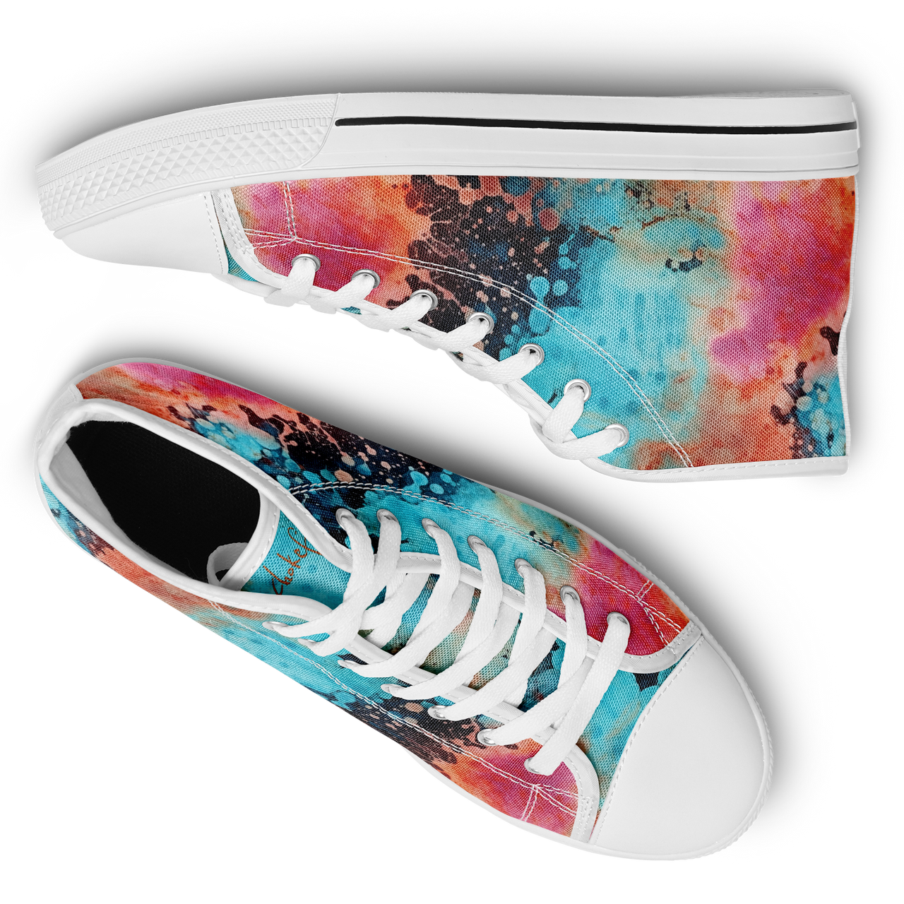 Chokefish™ Urban Peak Retro High Tops-Acid-Wash-005