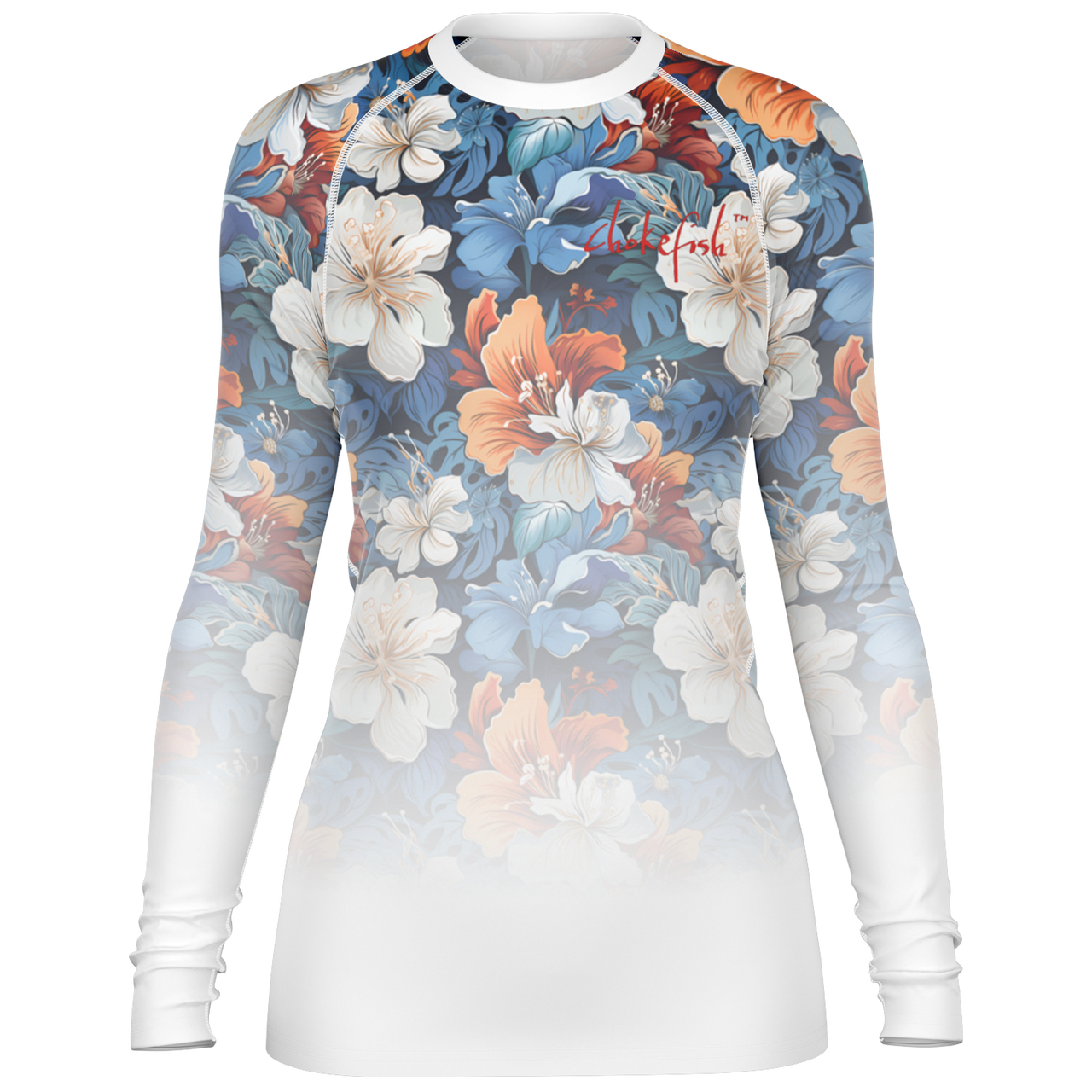Chokefish™ Long Sleeve Rashguard Floral Woman's Shirt-008-2
