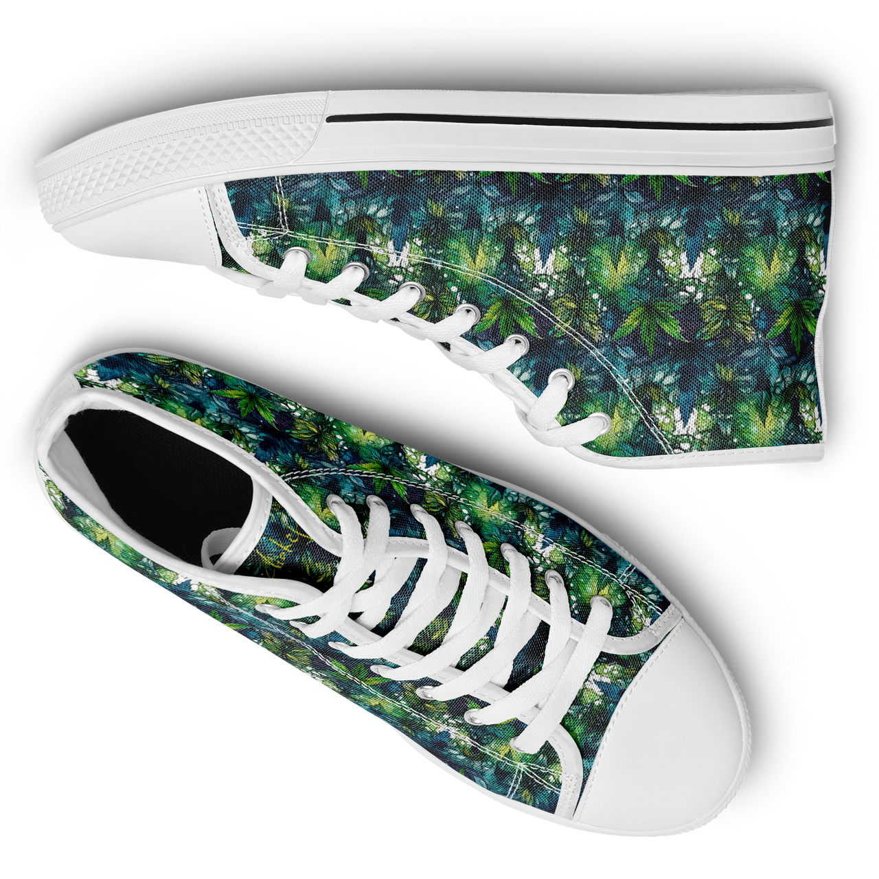 Chokefish™ Urban Peak Retro High Tops-Cannabis-012