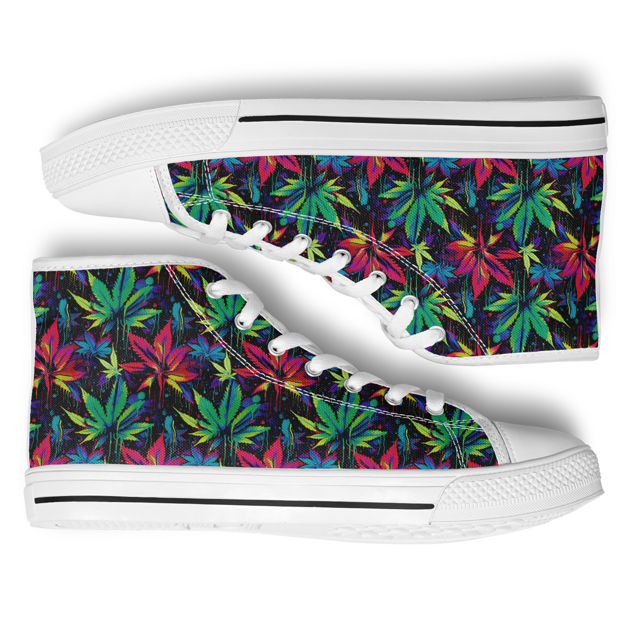 Chokefish™ Urban Peak Retro High Tops-Cannabis-010