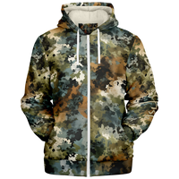Chokefish™ Microfleece Zip-Up Hoodie Acid-Wash Colors-016