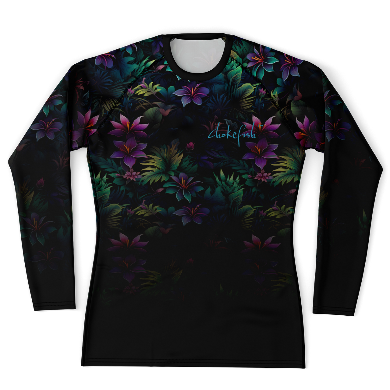 Chokefish™ Long Sleeve Rashguard Floral Men's Shirt-003