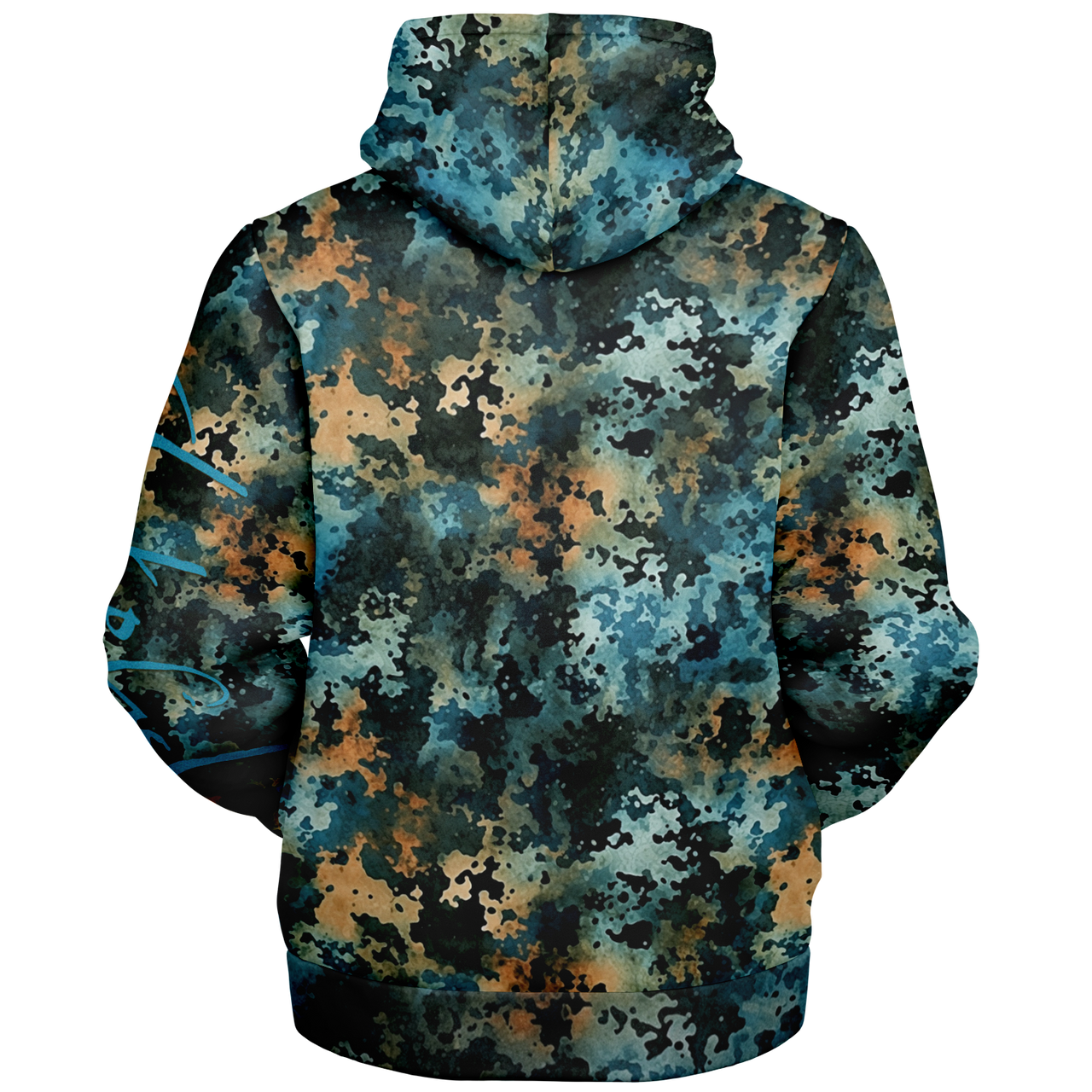 Chokefish™ Microfleece Zip-Up Hoodie Acid-Wash Colors-004