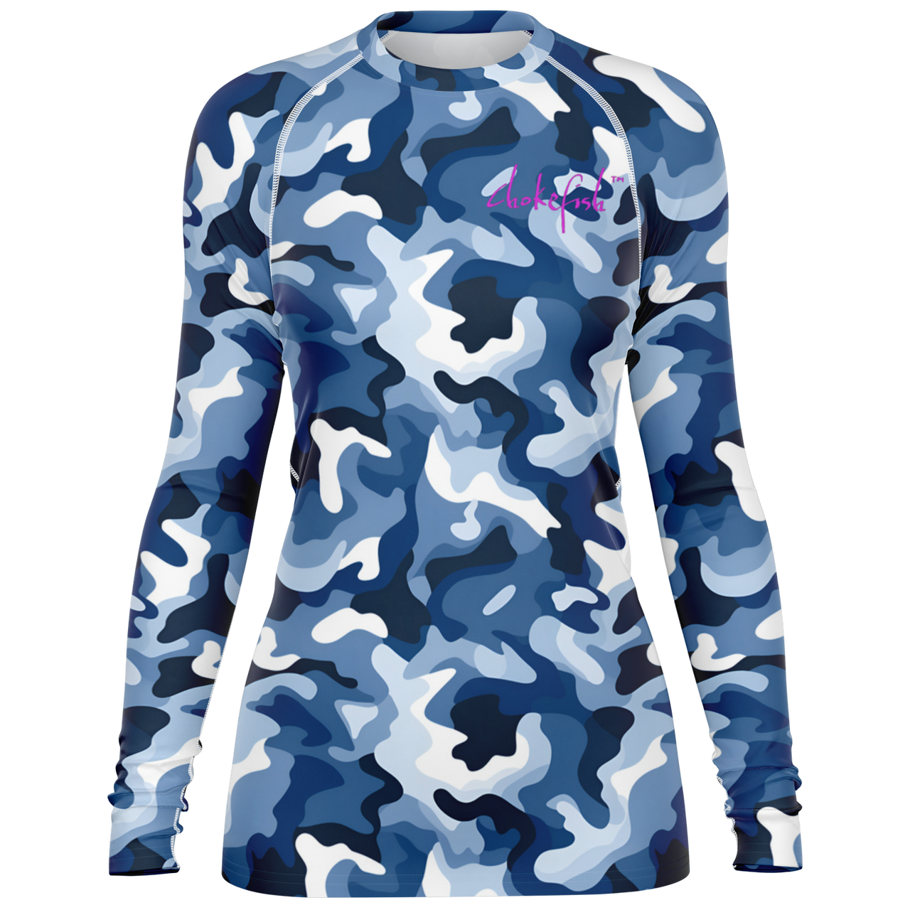 Chokefish™ Long Sleeve Rashguard Camouflage Woman's Shirt-006