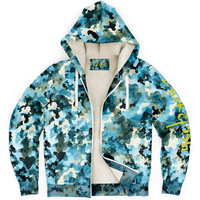 Chokefish™ Microfleece Zip-Up Hoodie Acid-Wash Colors-015