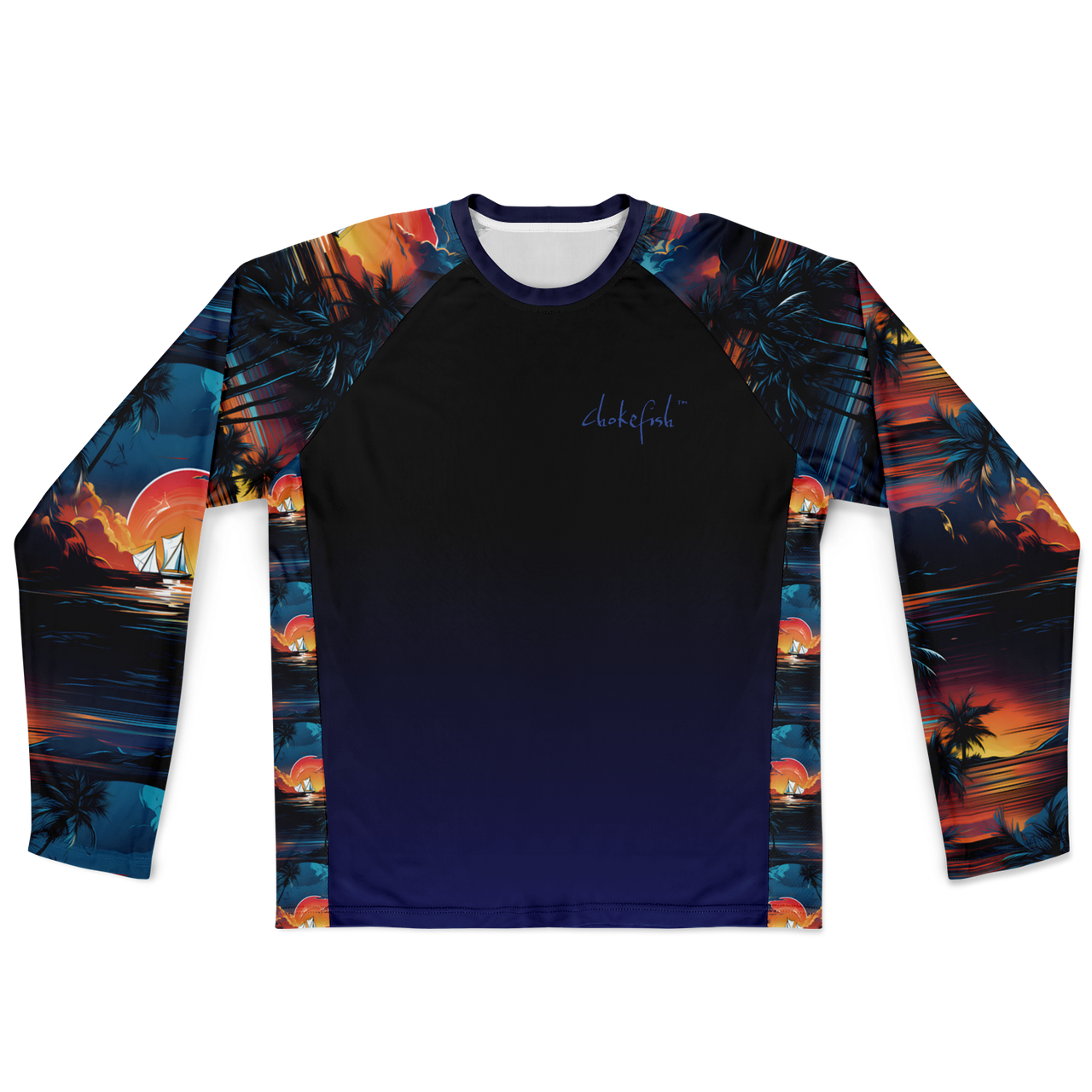 Chokefish™ Long Sleeve Every Day All Weather Trees&Boats Shirt Men's-007