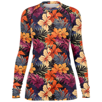 Chokefish™ Long Sleeve Rashguard Floral Woman's Shirt-007