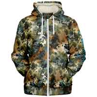 Chokefish™ Microfleece Zip-Up Hoodie Acid-Wash Colors-002