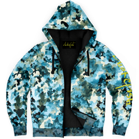 Chokefish™ Microfleece Zip-Up Hoodie Acid-Wash Colors-015B