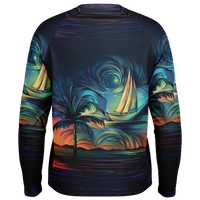 Chokefish™ Long Sleeve Every Day All Weather Trees&Boats Shirt Men's-006