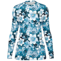 Chokefish™ Long Sleeve Rashguard Floral Woman's Shirt-009