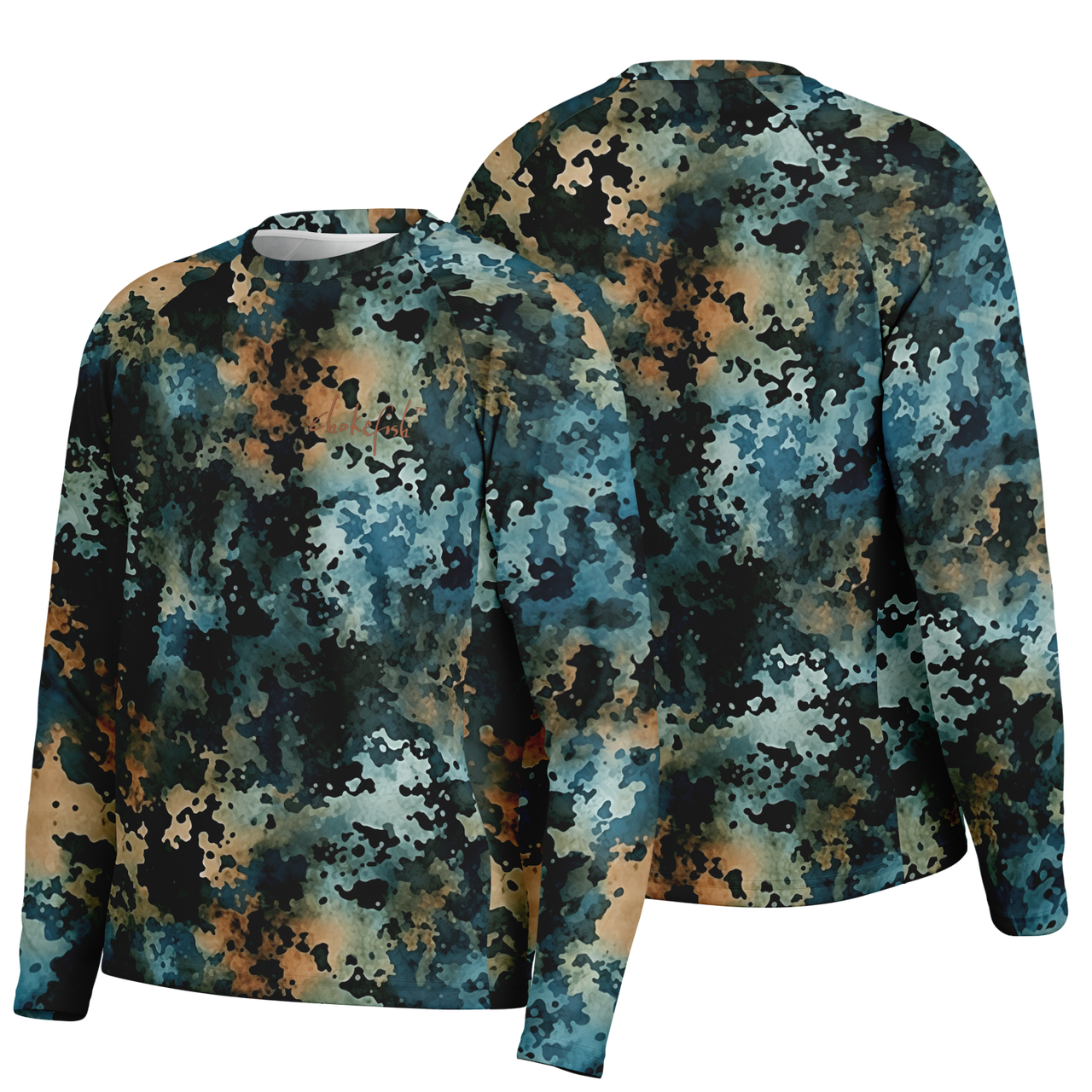 Chokefish™ Long Sleeve Every Day All Weather Acid-Wash Shirt Men's-002