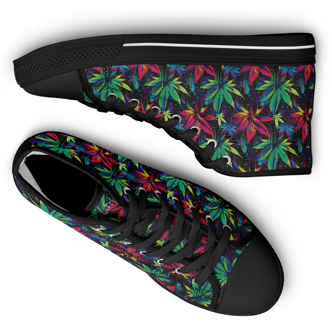 Chokefish™ Urban Peak Retro High Tops-Cannabis-010-2