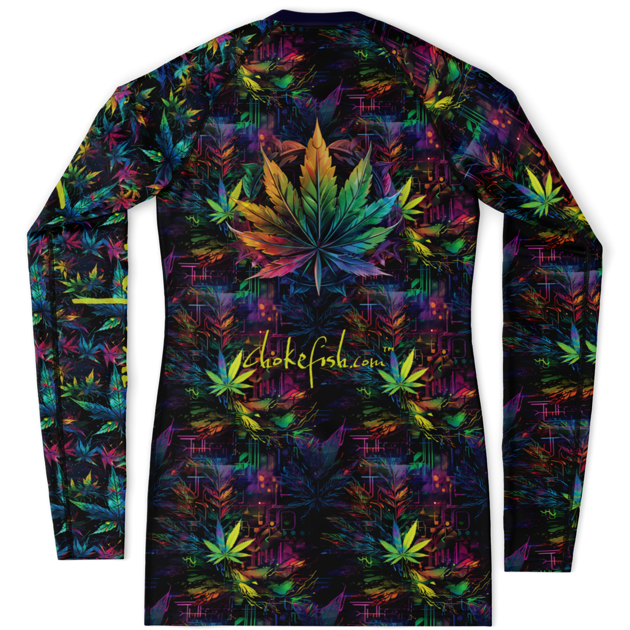 Chokefish™ Long Sleeve Rashguard Cannabis Woman's Shirt-009-Special Edition