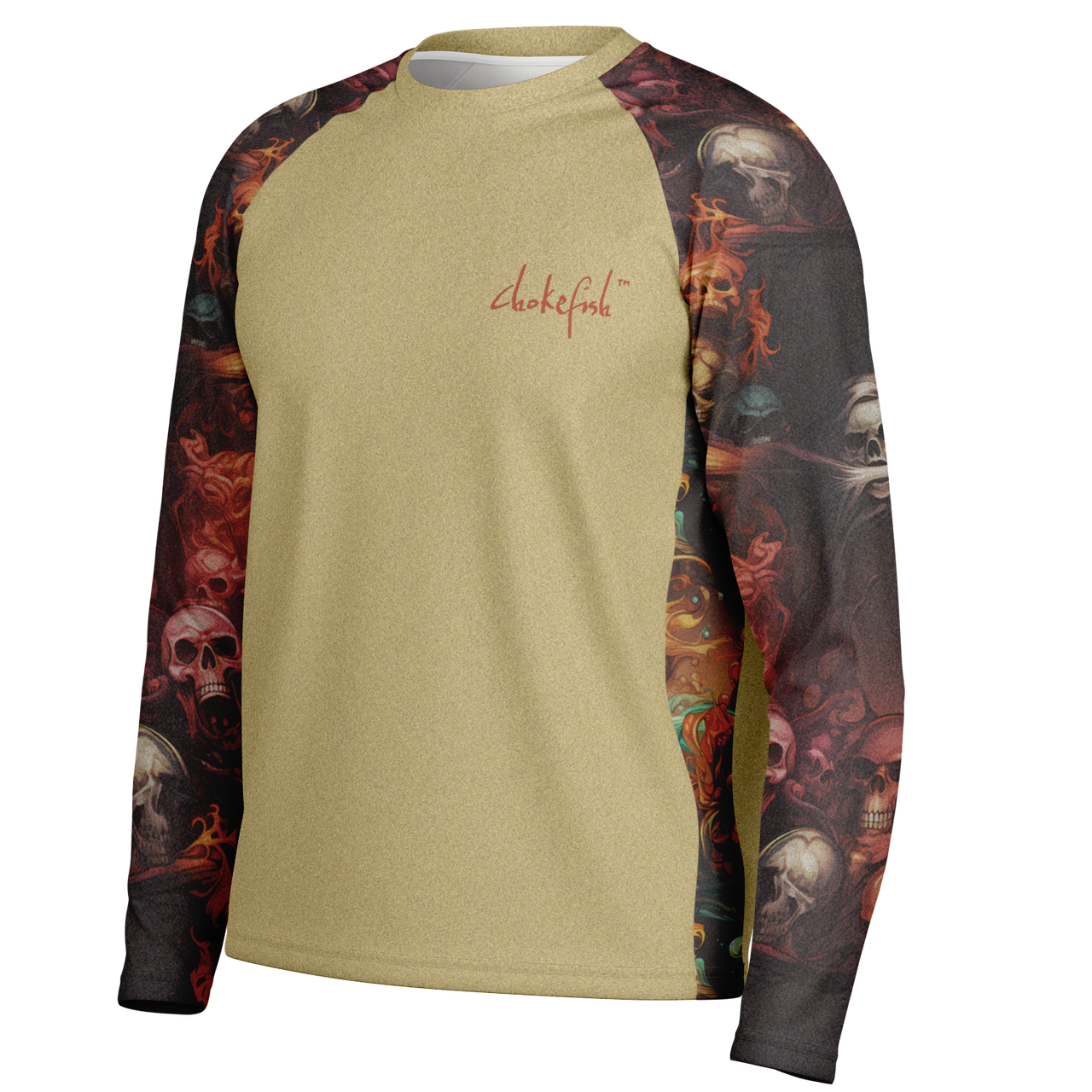 Chokefish™ Long Sleeve Every Day All Weather Skulls Shirt Men's-04SE