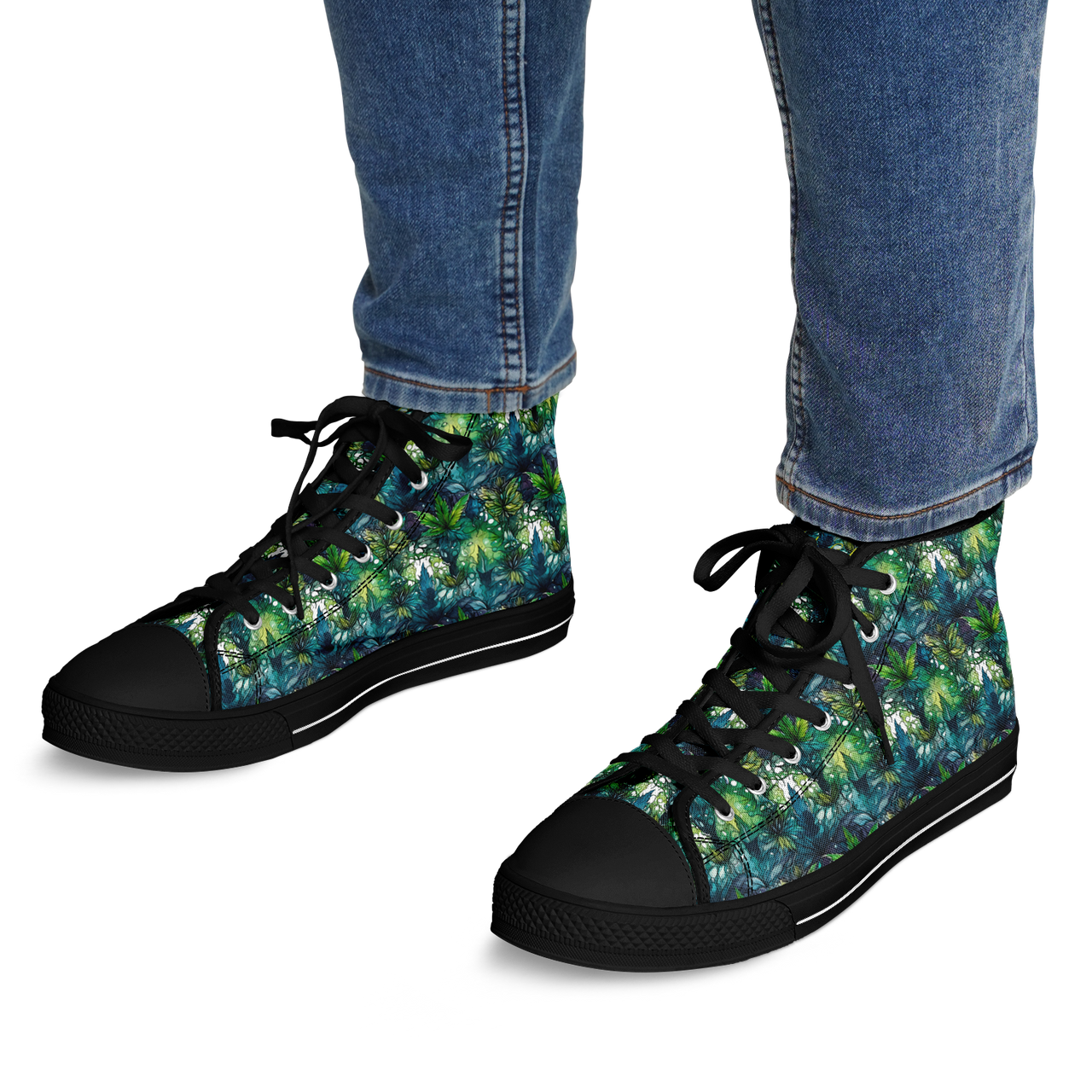 Chokefish™ Urban Peak Retro High Tops-Cannabis-012-2