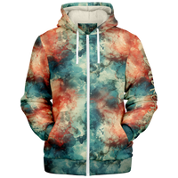 Chokefish™ Microfleece Zip-Up Hoodie Acid-Wash Colors-006